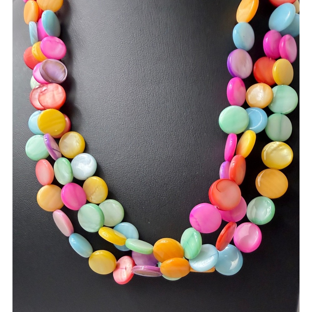 Shell Disc Necklace Earring Set Resort Mermaidcore